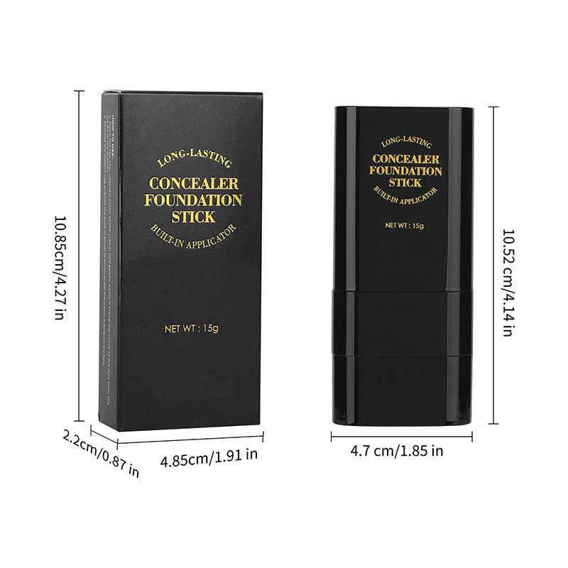 Phanund Foundation Stick in use on face for a natural, even look.