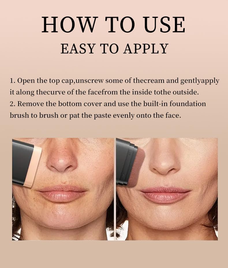 Phanund Foundation Stick blending close-up emphasizes breathable coverage.