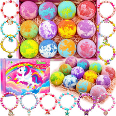 Phaorui unicorn bath bomb with bracelet surprise inside for kids' bath time