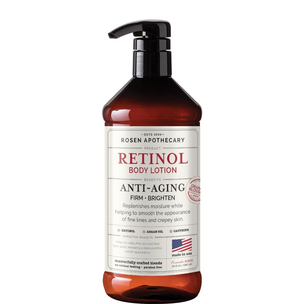 PHARM TO TABLE Rosen Apothecary bottle shows retinol lotion for firmer-looking skin.