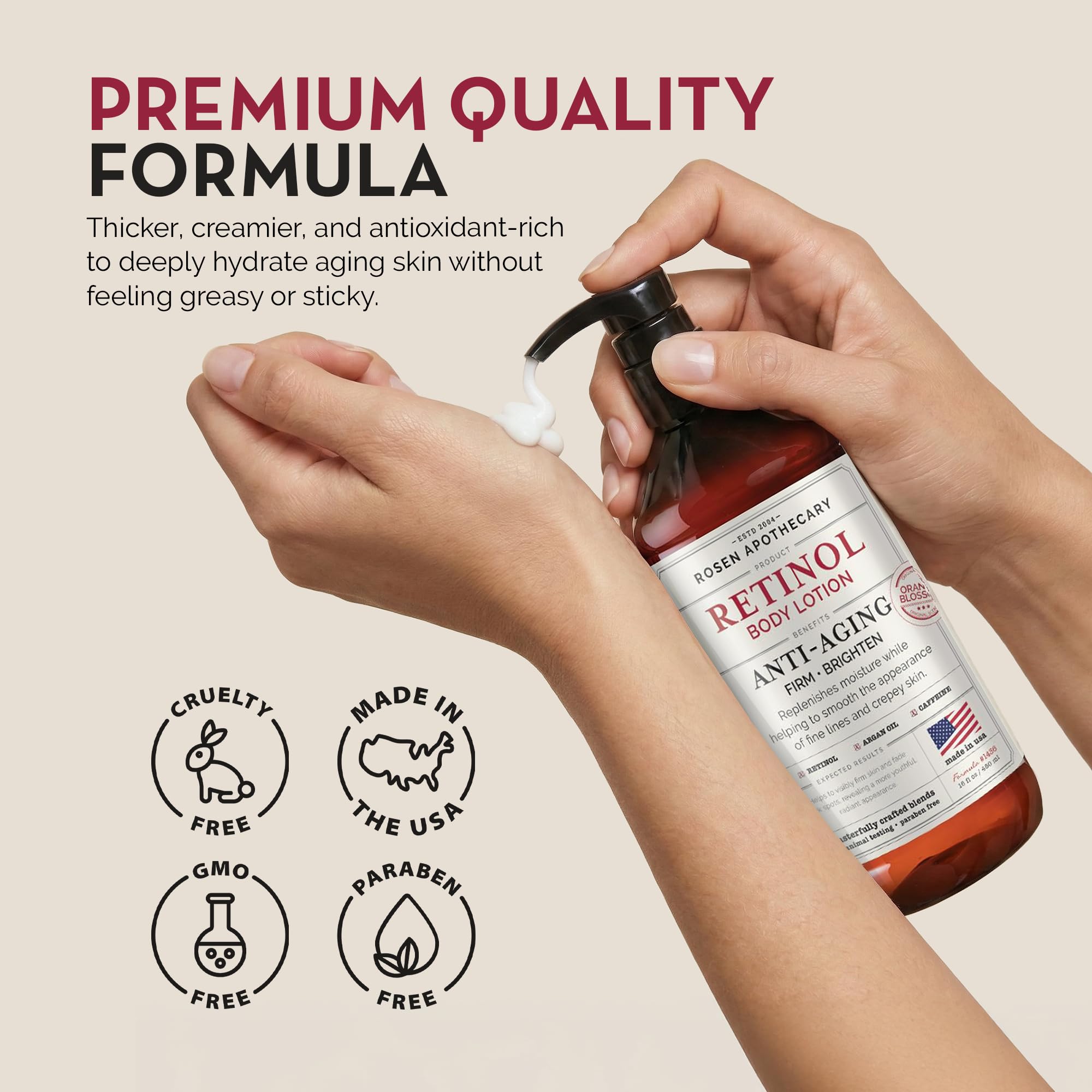 Rosen Apothecary lotion brightens uneven tone and reduces dark spots.