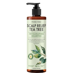 PHARM TO TABLE Tea Tree Shampoo bottle for deep cleansing and fresh scent.