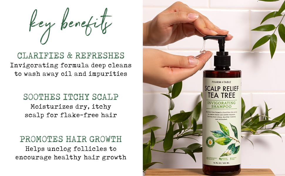 Bottle shown beside healthy-looking hair suggests vitality and moisture retention.