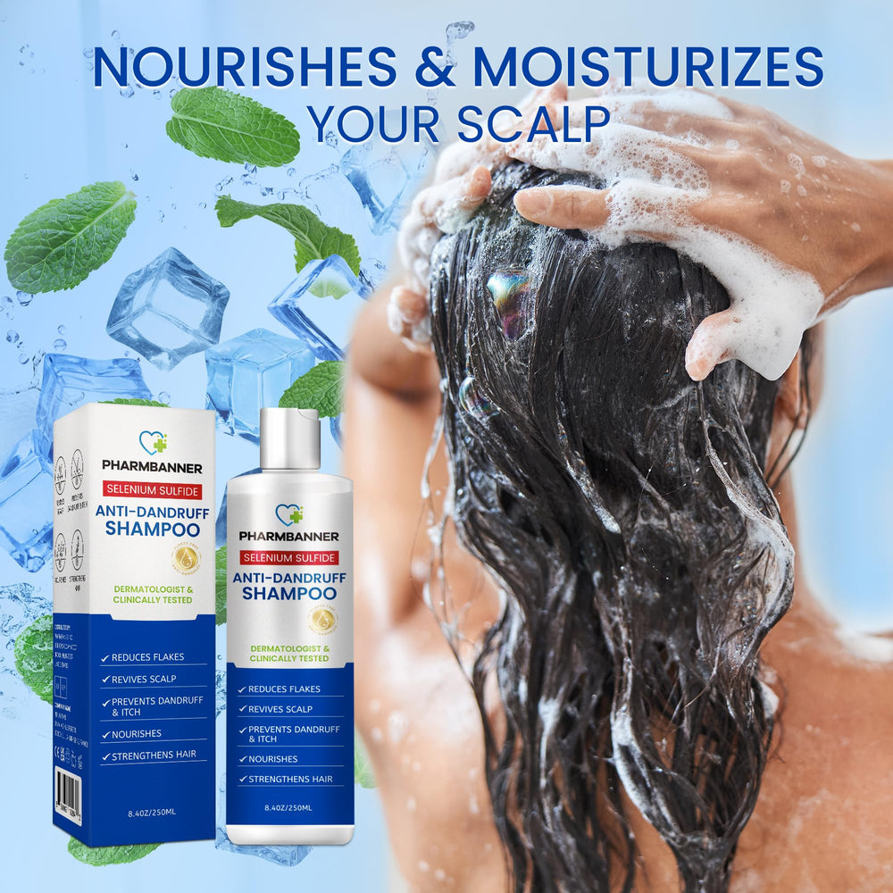 PHARMBANNER close-up of clean, healthy-looking hair