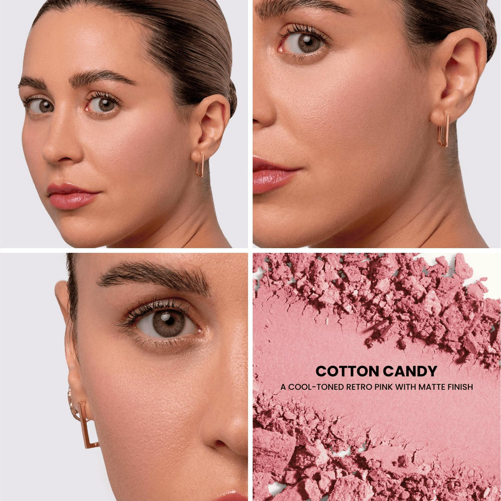 Phase Zero blush pigment swatch on arm demonstrates buildable color payoff.