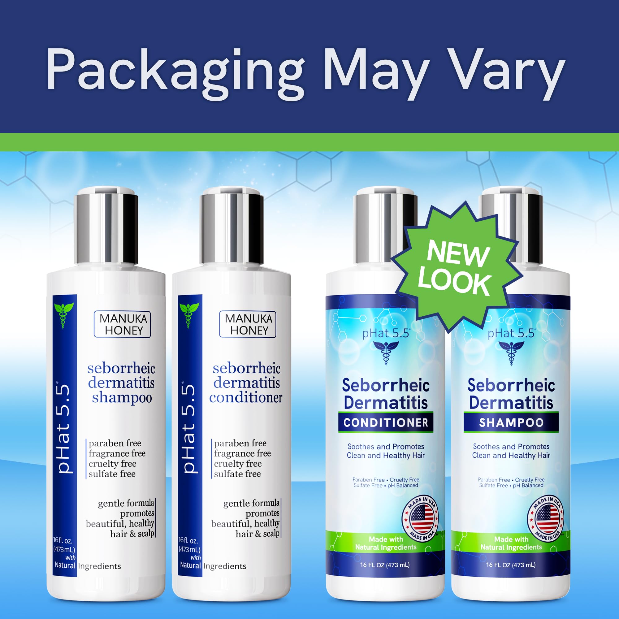 pHat 5.5 fragrance-free conditioner tube, moisturizes without irritation.