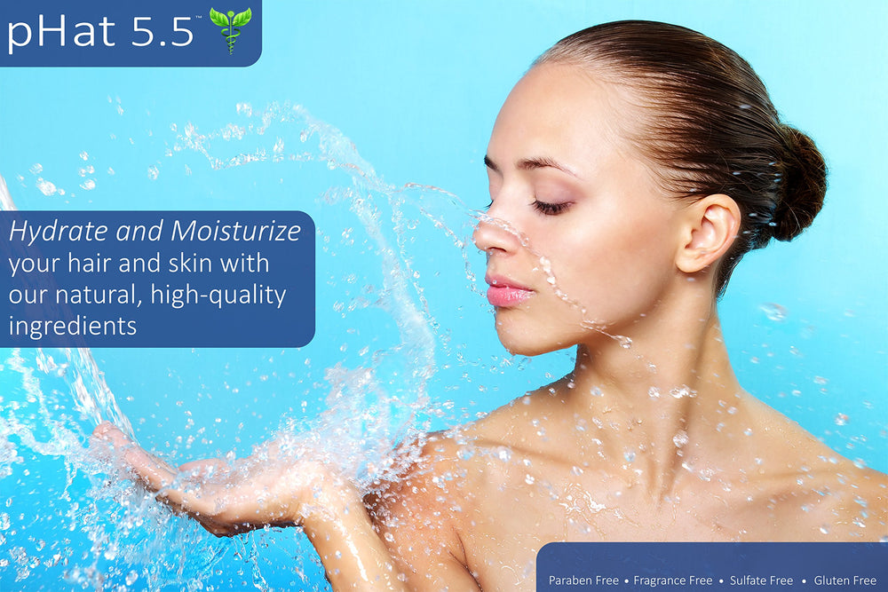 pHat 5.5 cream jar close-up highlights rich moisture for dry skin.