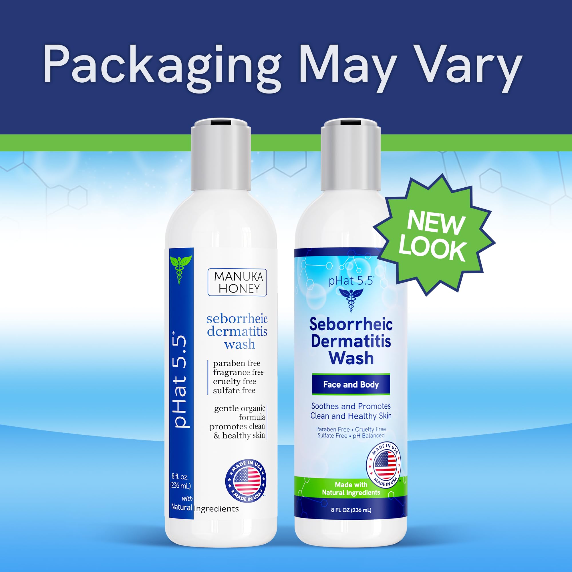 pHat 5.5 Manuka Honey face wash closeup highlighting nourishing botanicals