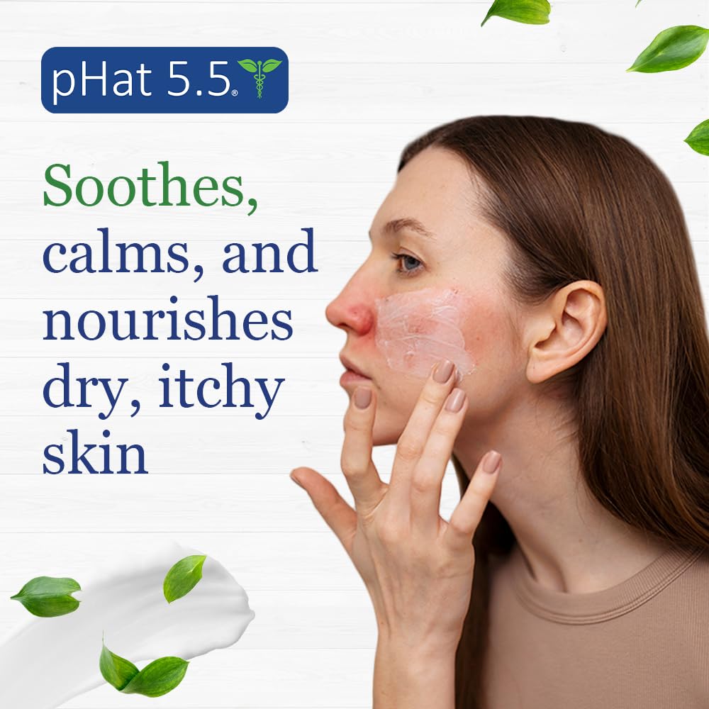 pHat 5.5 sensitive skin application demonstrates soothing hydration in daily care.