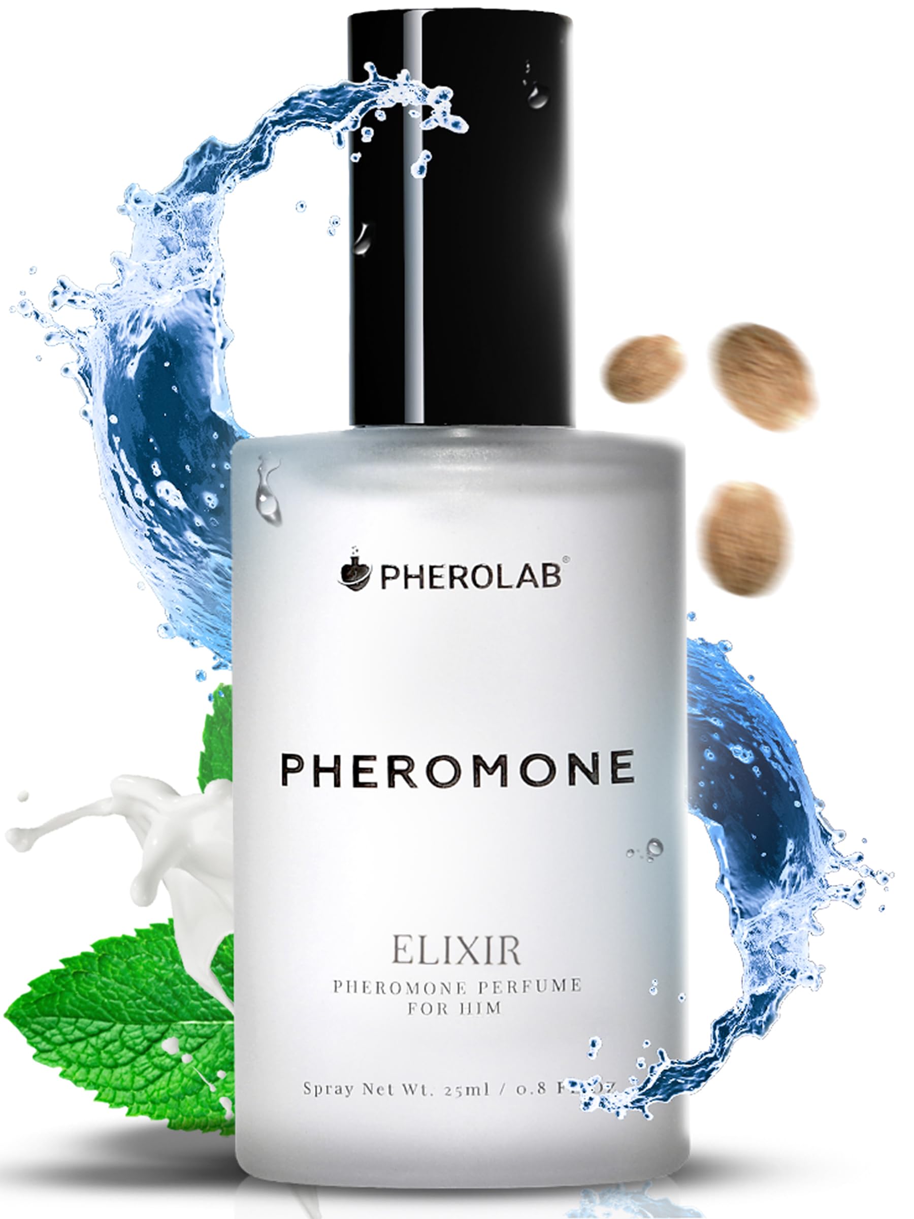 PHEROLAB Elixir scent notes highlight leather and saffron for a bold, desert-inspired vibe.
