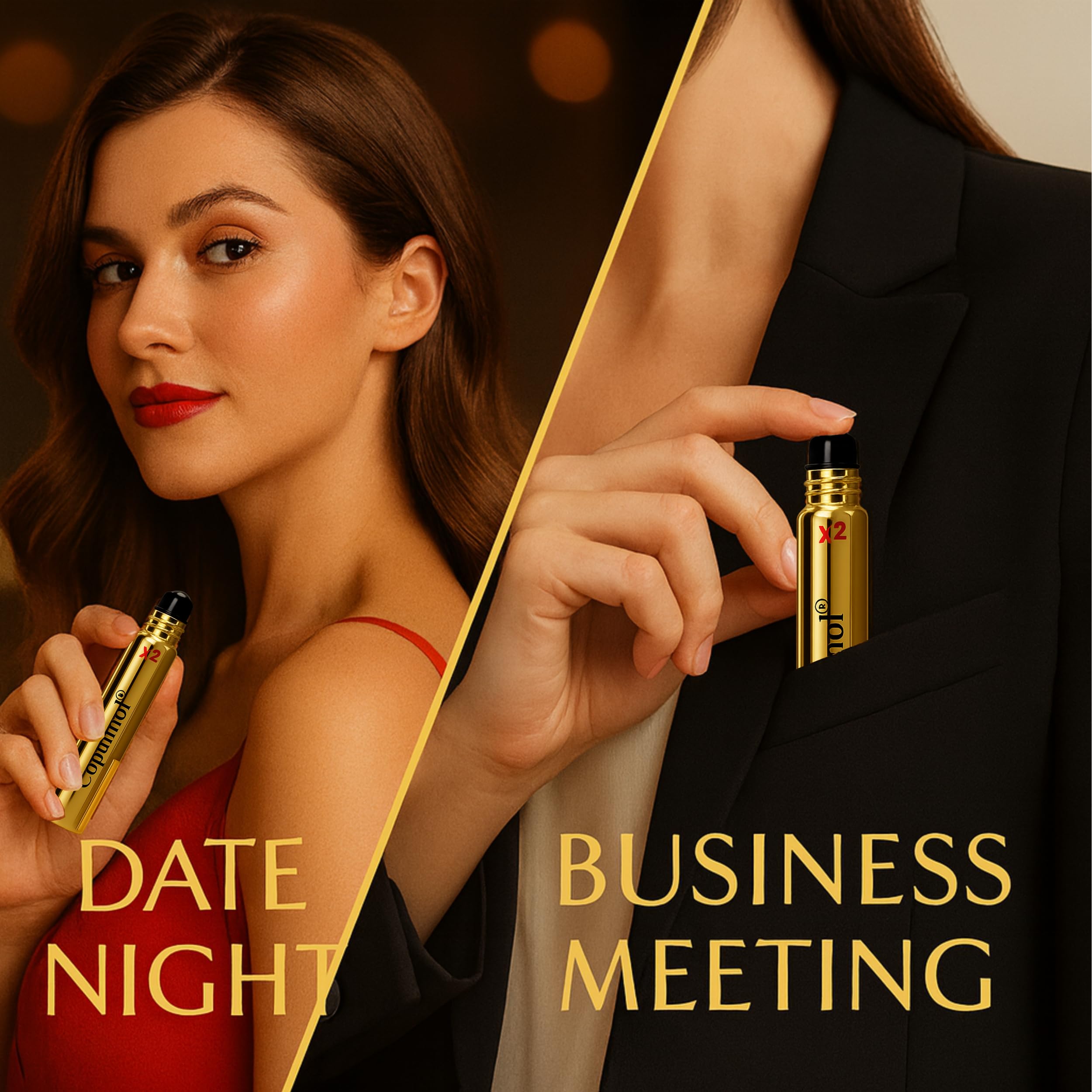 Pherolec Global COPULINOL X2 label design conveys luxury and pheromone focus.