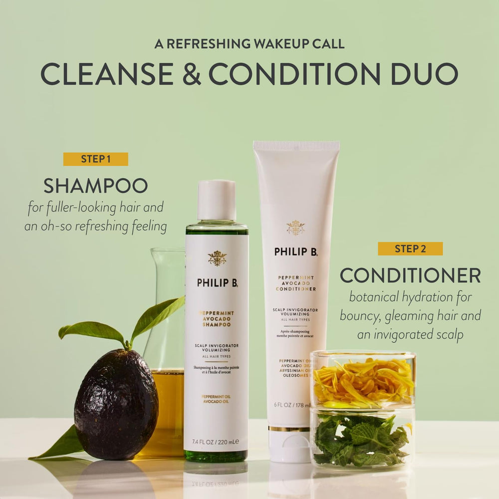 PHILIP B Peppermint Avocado Conditioner tube delivering smoothness and moisture