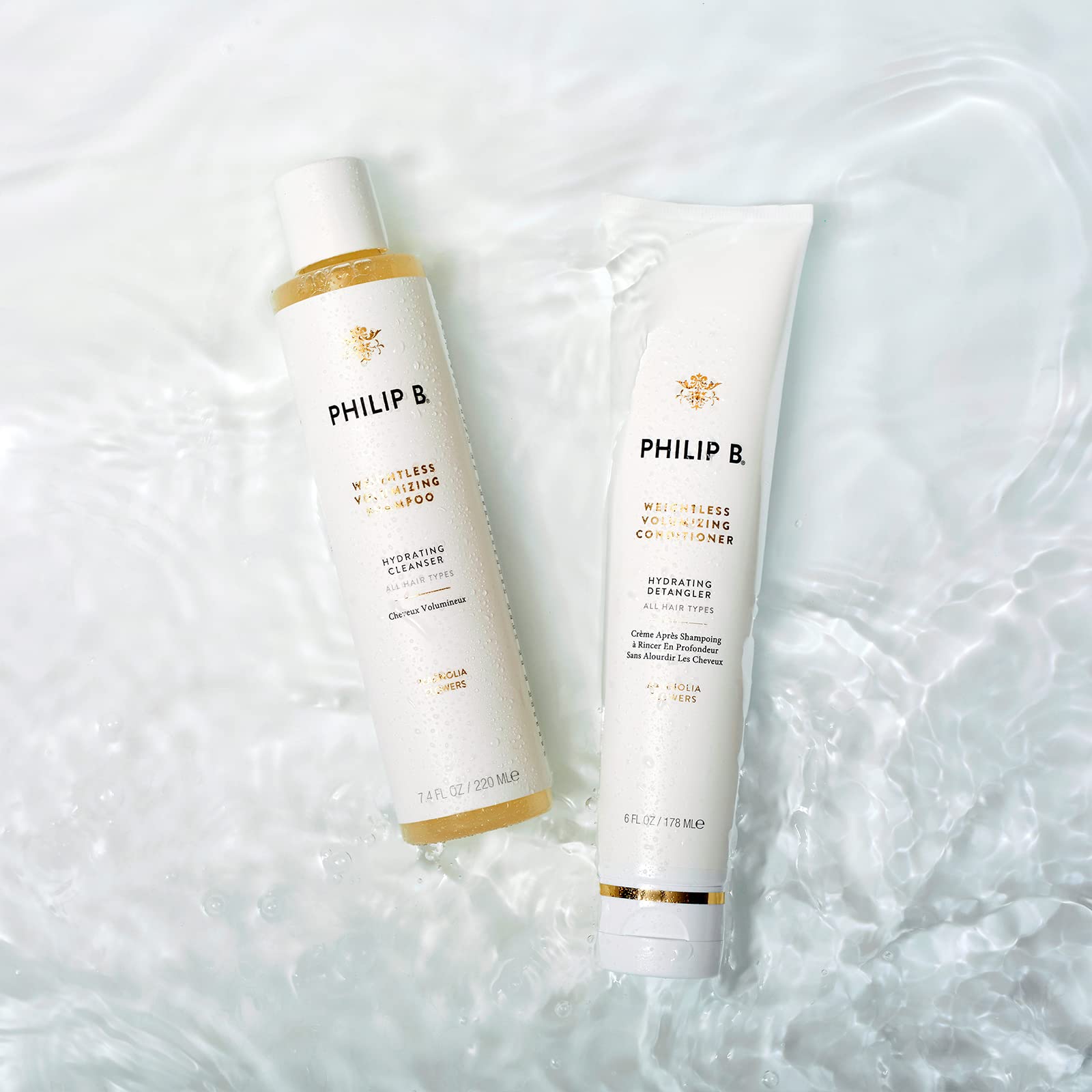 PHILIP B bottle back highlights ingredients and color-safe formula.