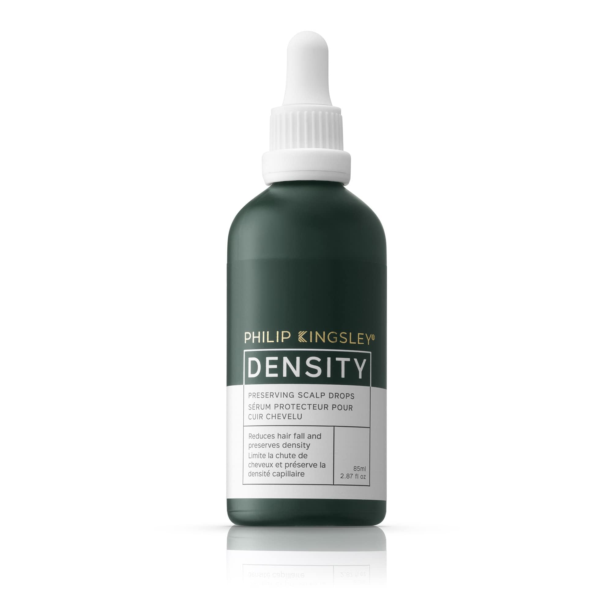 Philip Kingsley Density Preserving Serum bottle for scalp care and thinning hair.
