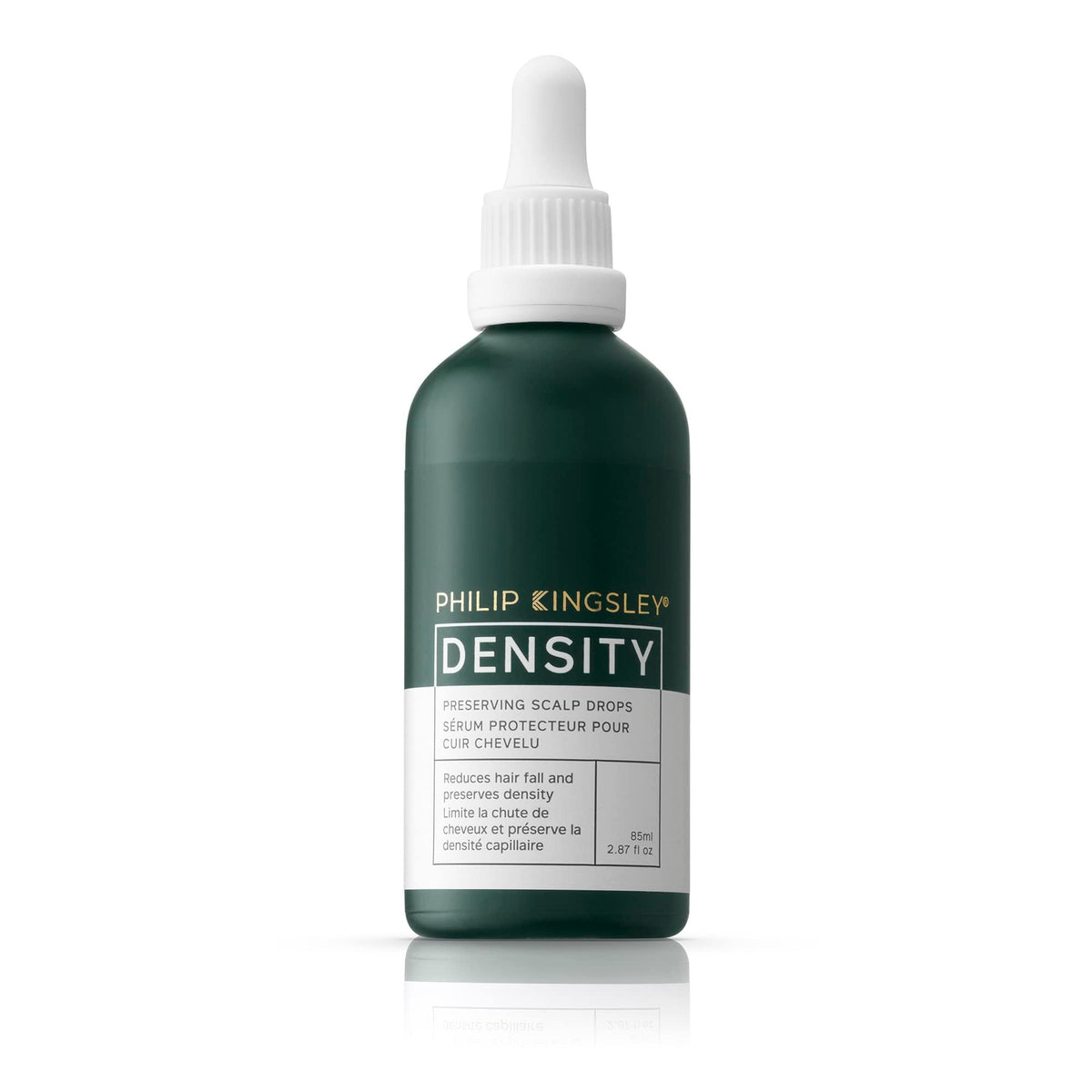 Philip Kingsley Density Preserving Serum bottle for scalp care and thinning hair.