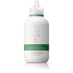 Philip Kingsley Flaky Scalp Shampoo bottle pour showing clean, refreshed scalp