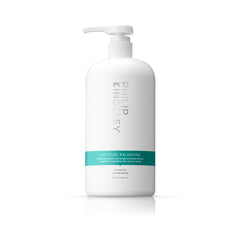 Philip Kingsley Moisture Balancing Shampoo bottle shows hydration for dry or oily hair.