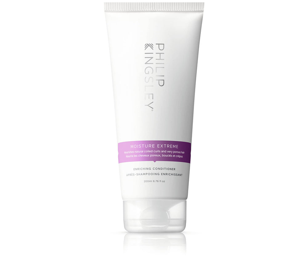 PHILIP KINGSLEY Moisture Extreme bottle displaying deep hydration and detangling benefits