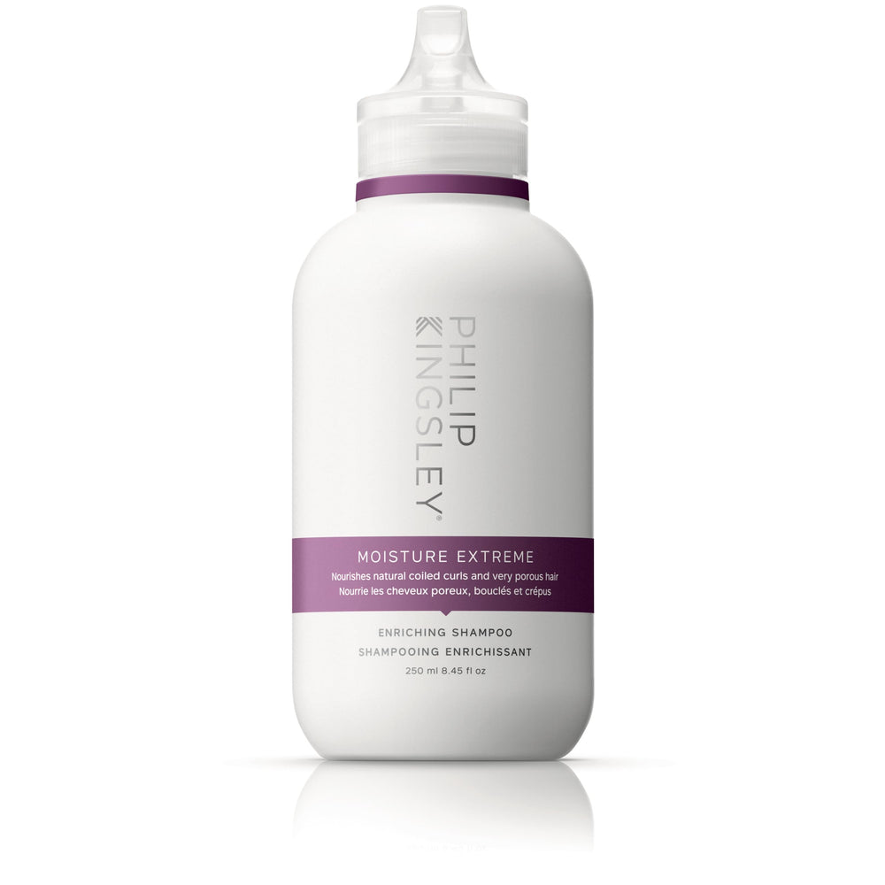 Philip Kingsley Moisture Extreme Enriching Shampoo bottle front highlights curl hydration