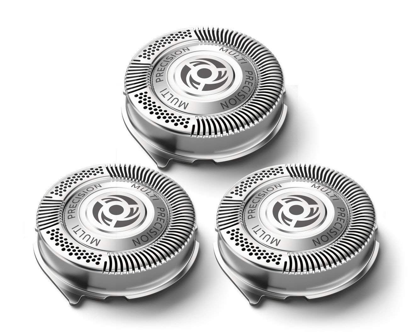 Philips Norelco replacement heads closeup for PT720 showing blades for a smoother shave