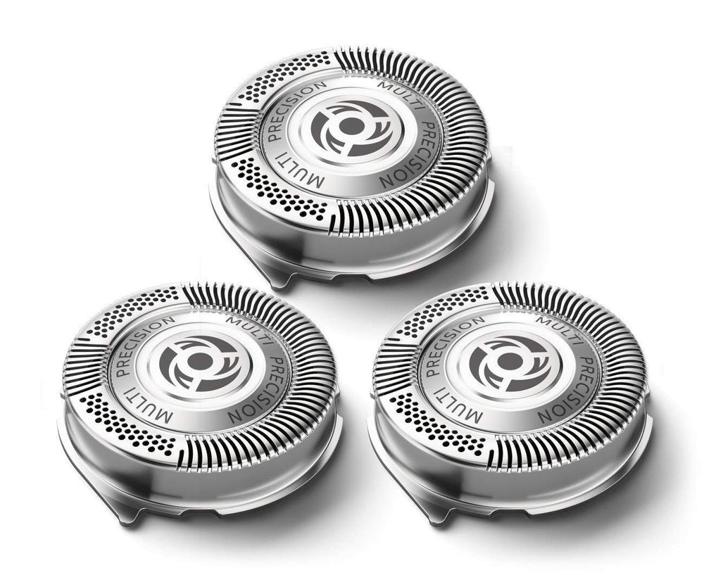 Philips Norelco replacement heads closeup for PT720 showing blades for a smoother shave