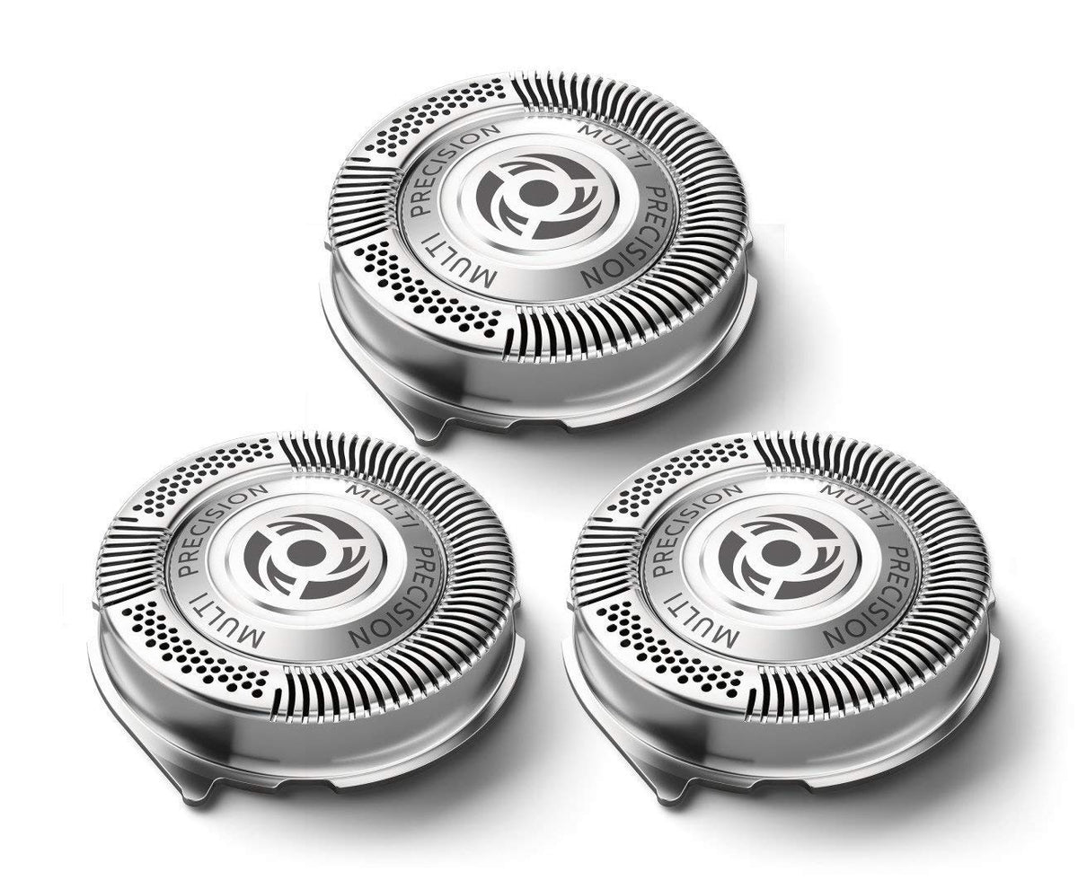 Philips Norelco replacement heads closeup for PT720 showing blades for a smoother shave