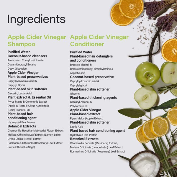 Phillip Adam Apple Cider Vinegar Conditioner bottle front offering lightweight frizz control and detangling.