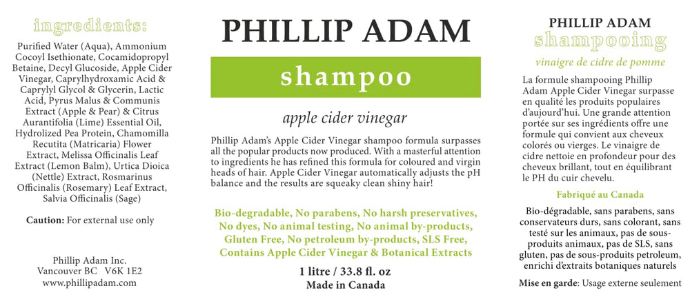 Phillip Adam conditioner packaging emphasizing silicone-free, paraben-free, color-safe care.