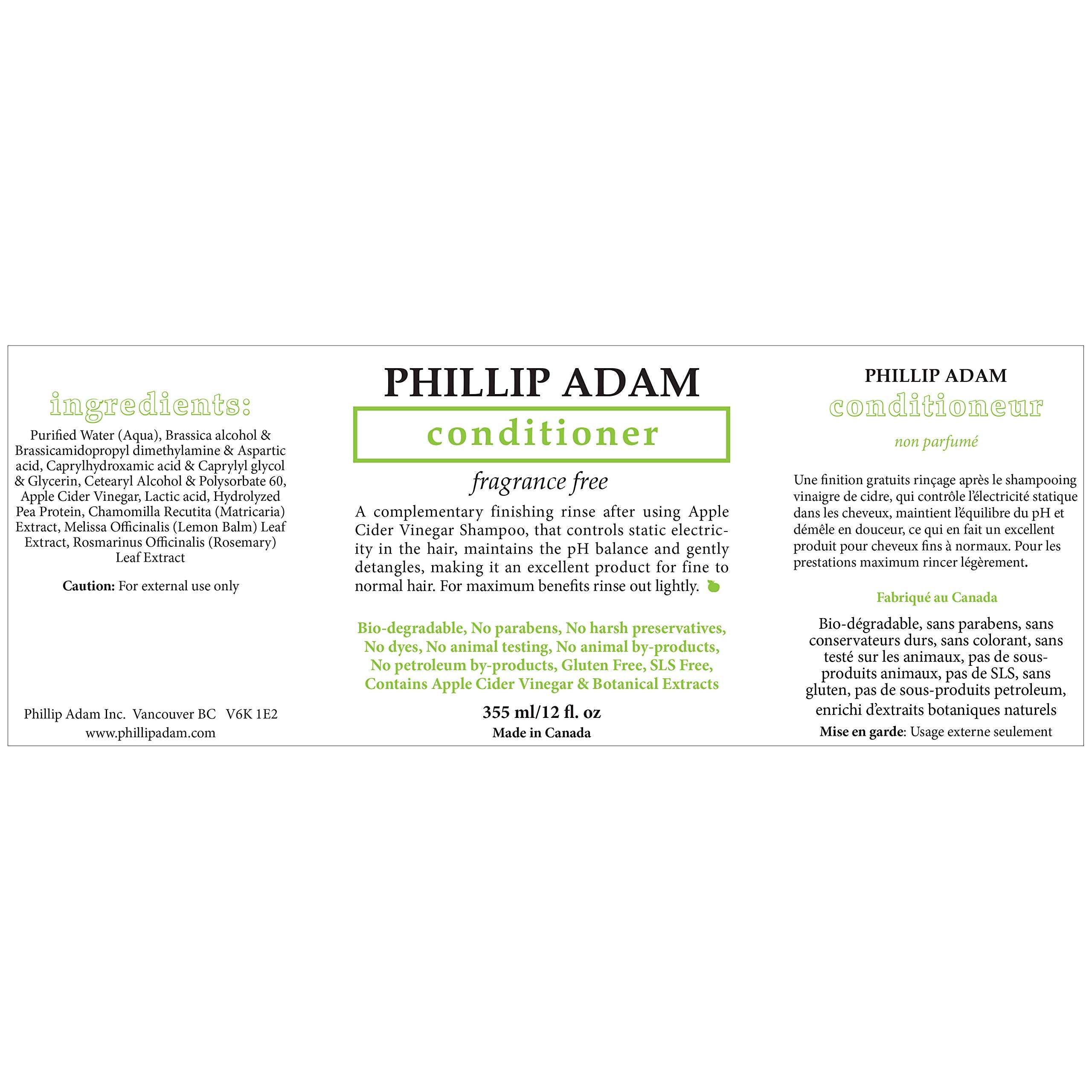 Phillip Adam apple cider vinegar ingredient highlight, natural clarifying benefits.