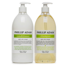 Phillip Adam Apple Cider Vinegar Shampoo bottle front with pH-balanced, sulfate-free care for all hair types.