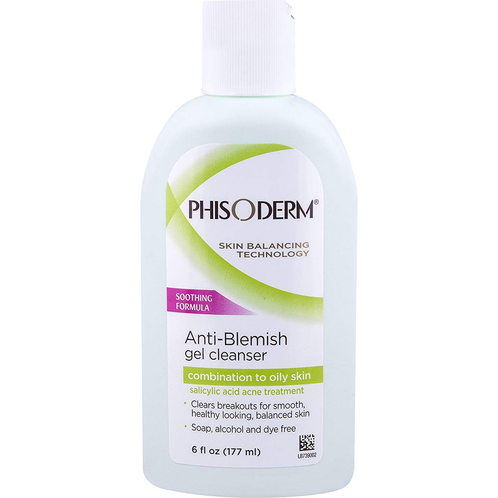 Phisoderm pHisoderm Anti-Blemish Gel Cleanser bottle pour, ideal for easy daily cleansing for acne-prone skin