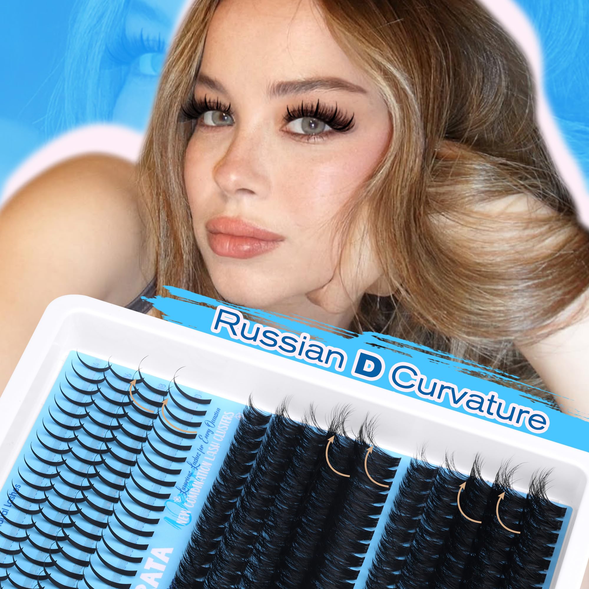 PHKERATA beginner-friendly cluster for easy DIY lash application.