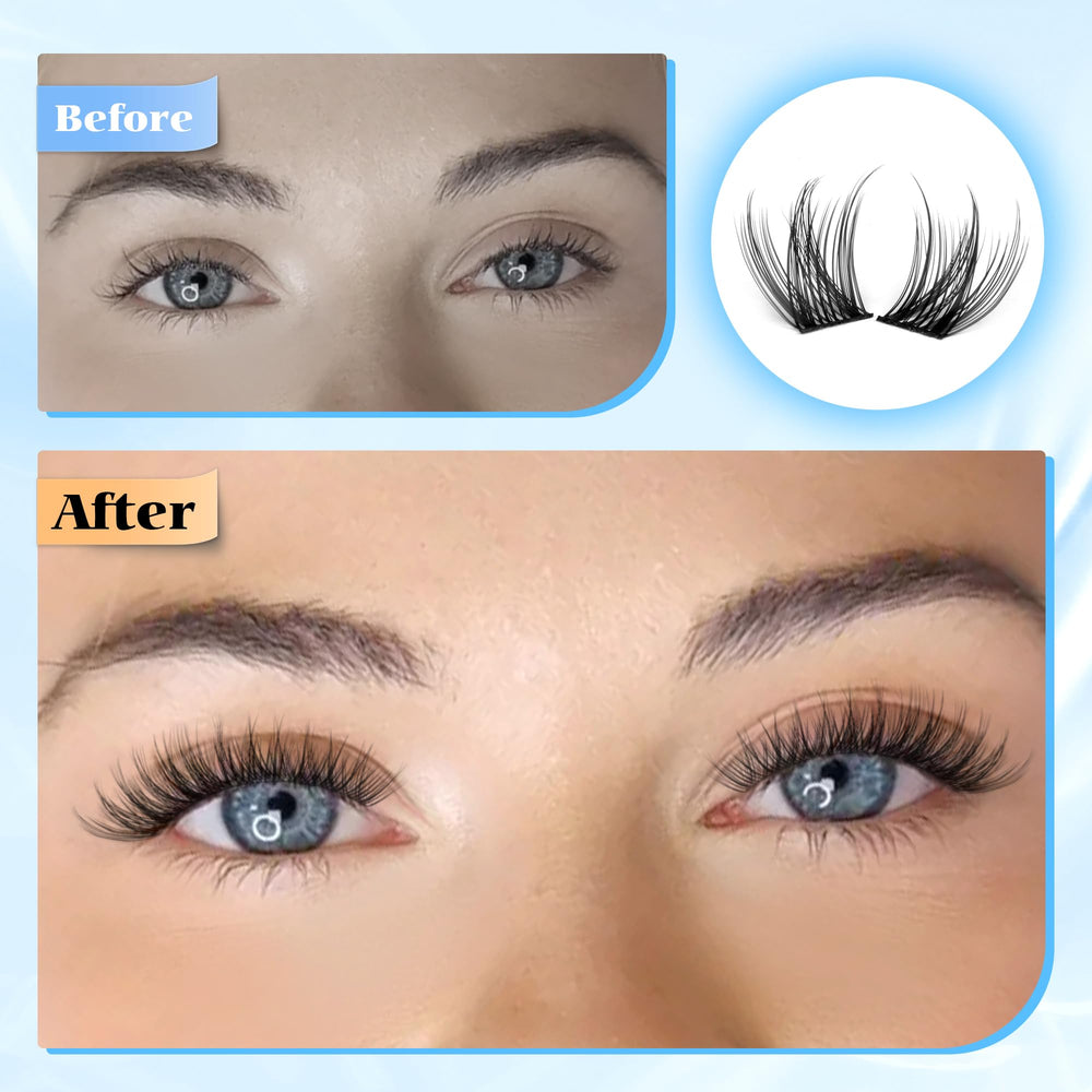 PHKERATA DIY application tips image showing easy lash cluster placement