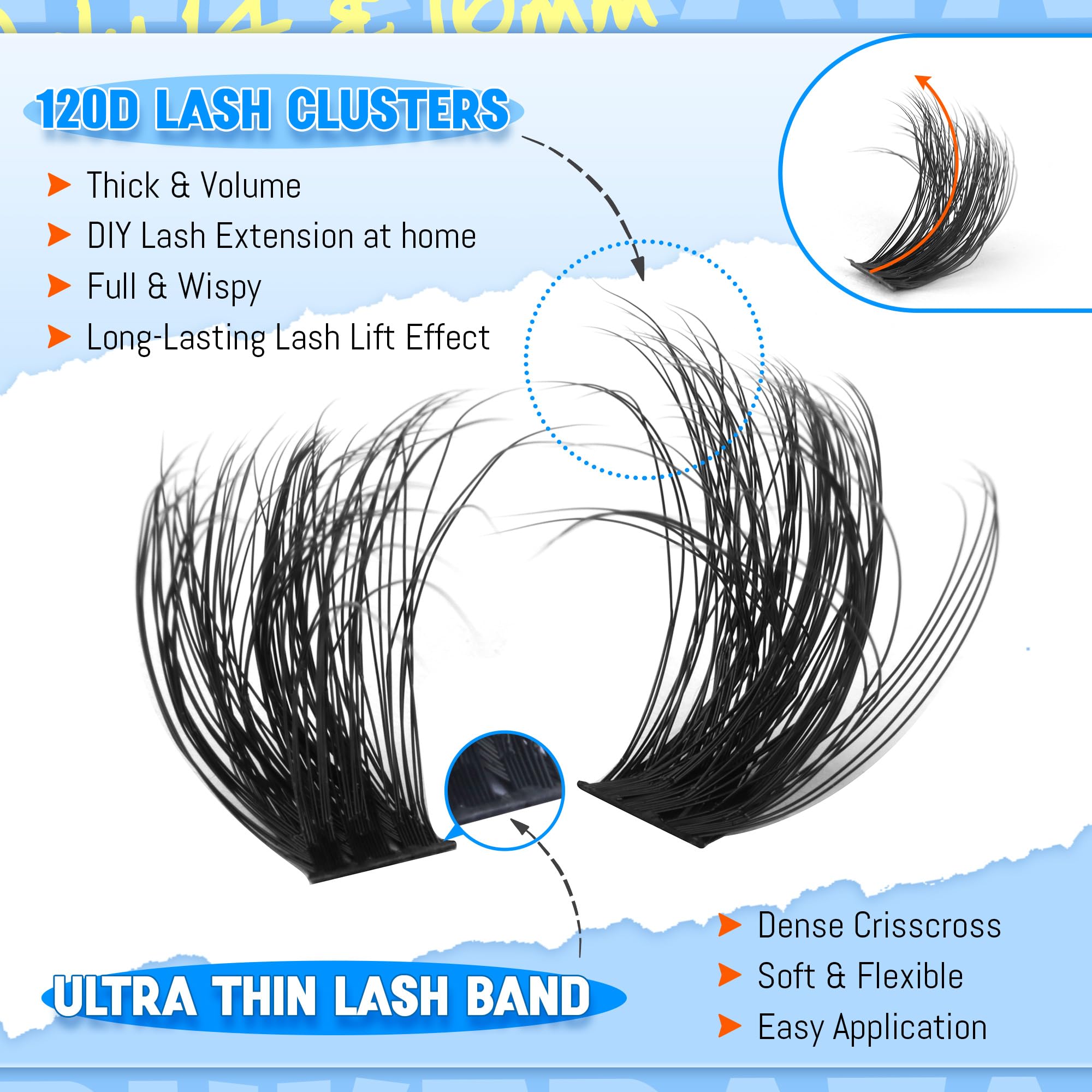 PHKERATA easy-application lash clusters ideal for beginners