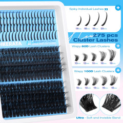 PHKERATA invisible-band 80D+100D lashes for lightweight comfort.