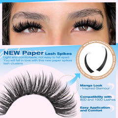 PHKERATA soft fibers lashes flexible, reusable extensions.