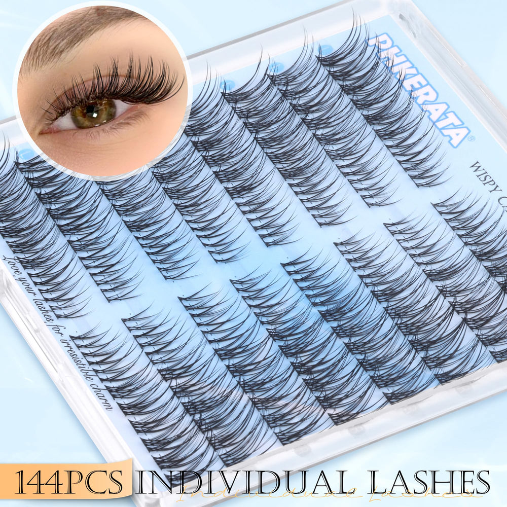 PHKERATA wispy lash clusters natural look assembly for subtle enhancement