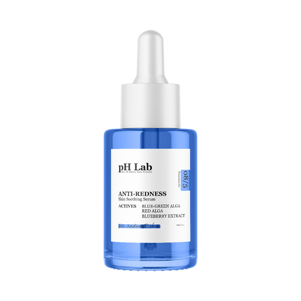 PhLab Anti Redness Serum bottle front promotes calm, even skin tone.