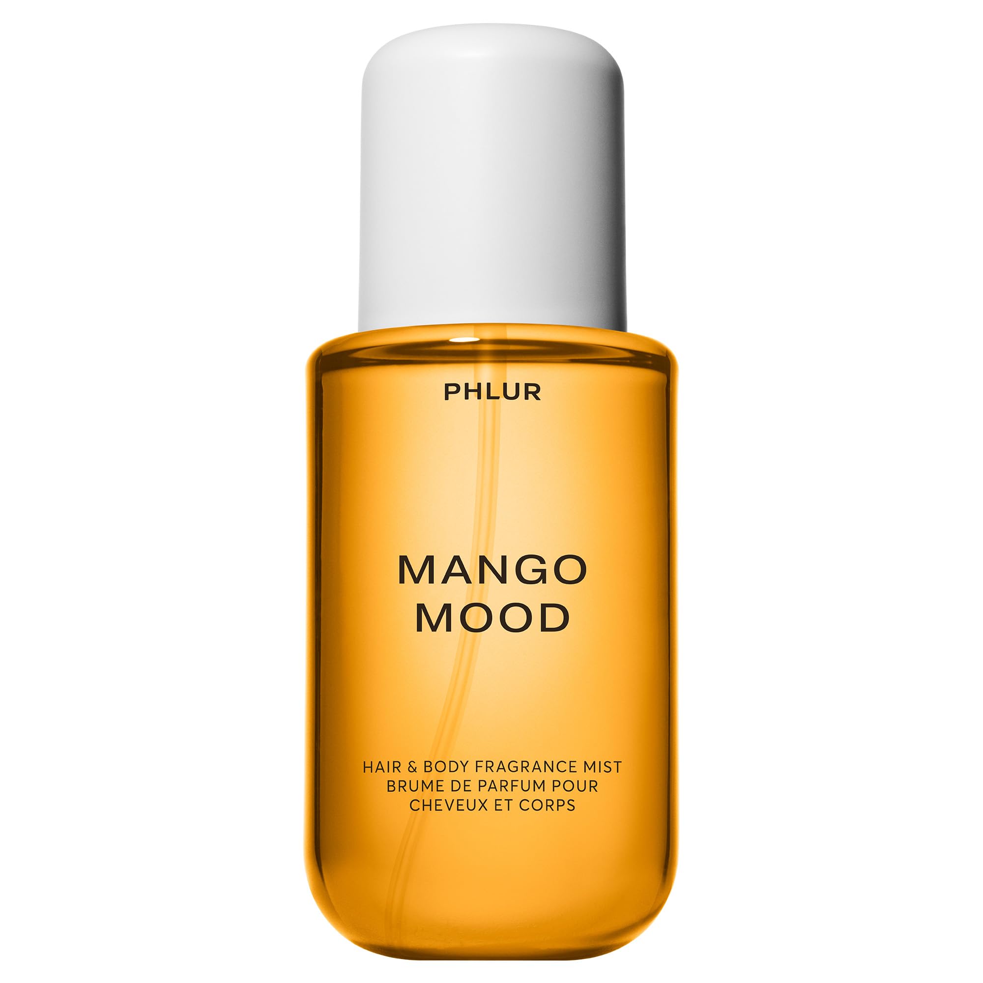 PHLUR Mango Mood bottle front showing vibrant juice-like notes for daily wear