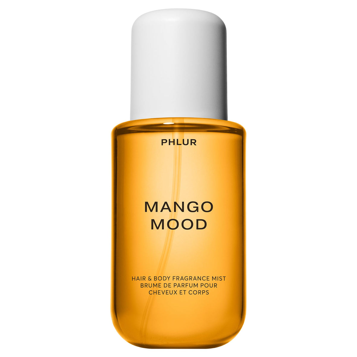 PHLUR Mango Mood bottle front showing vibrant juice-like notes for daily wear