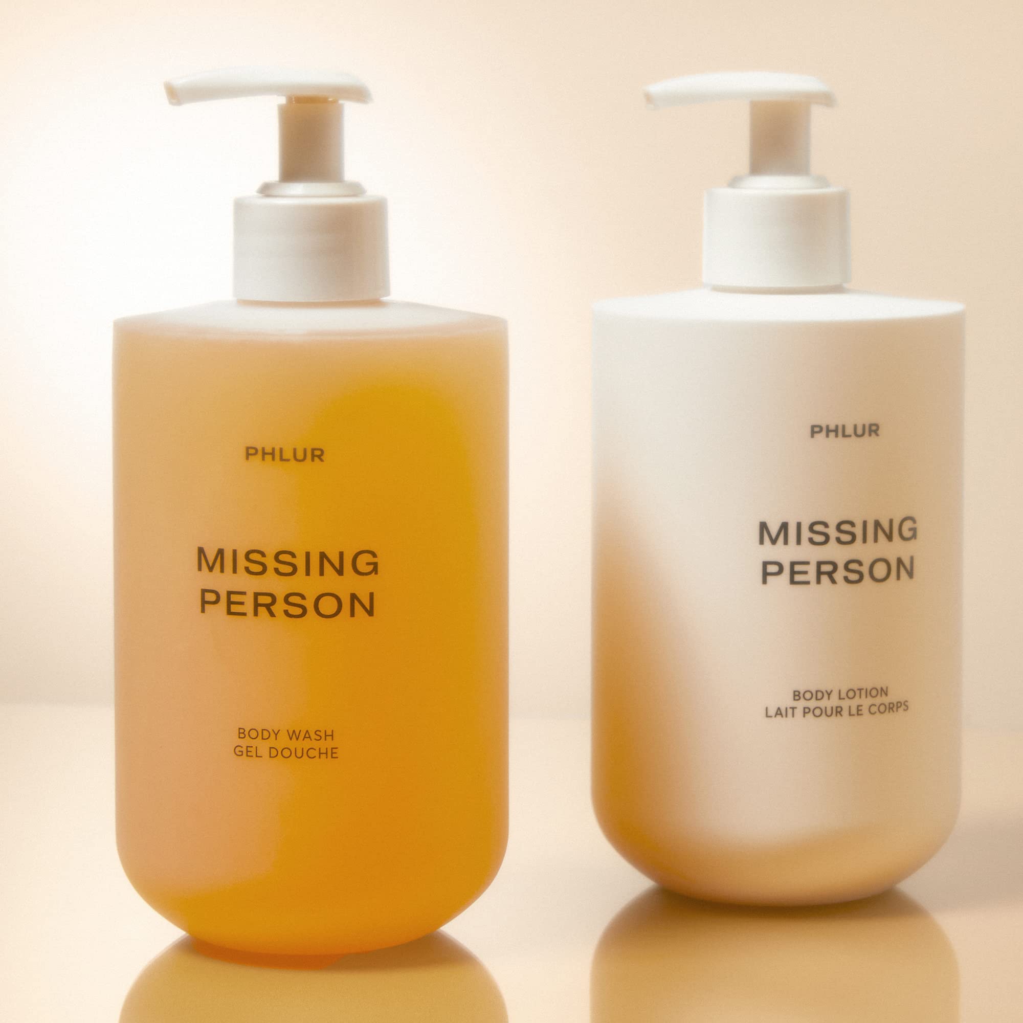 PHLUR Missing Person label close-up, fragrance crafted to linger.