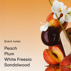 PHLUR Peach Skin cap closeup showing premium packaging.