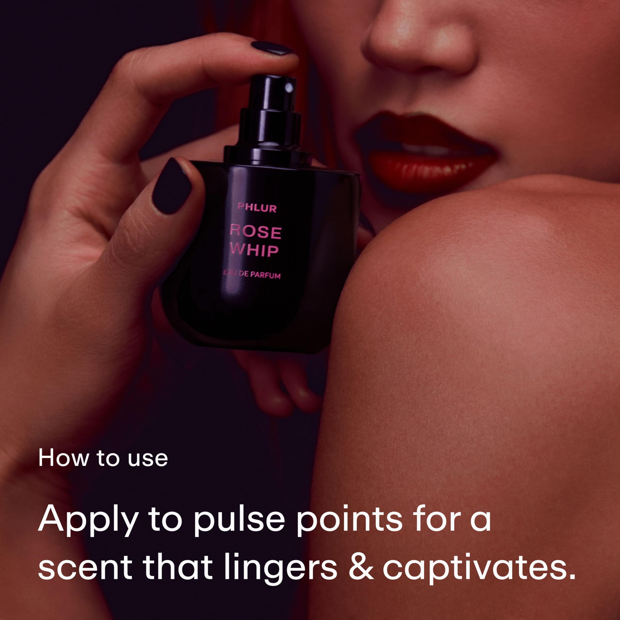 PHLUR Rose Whip black currant depth adds juicy nuance to the opening.