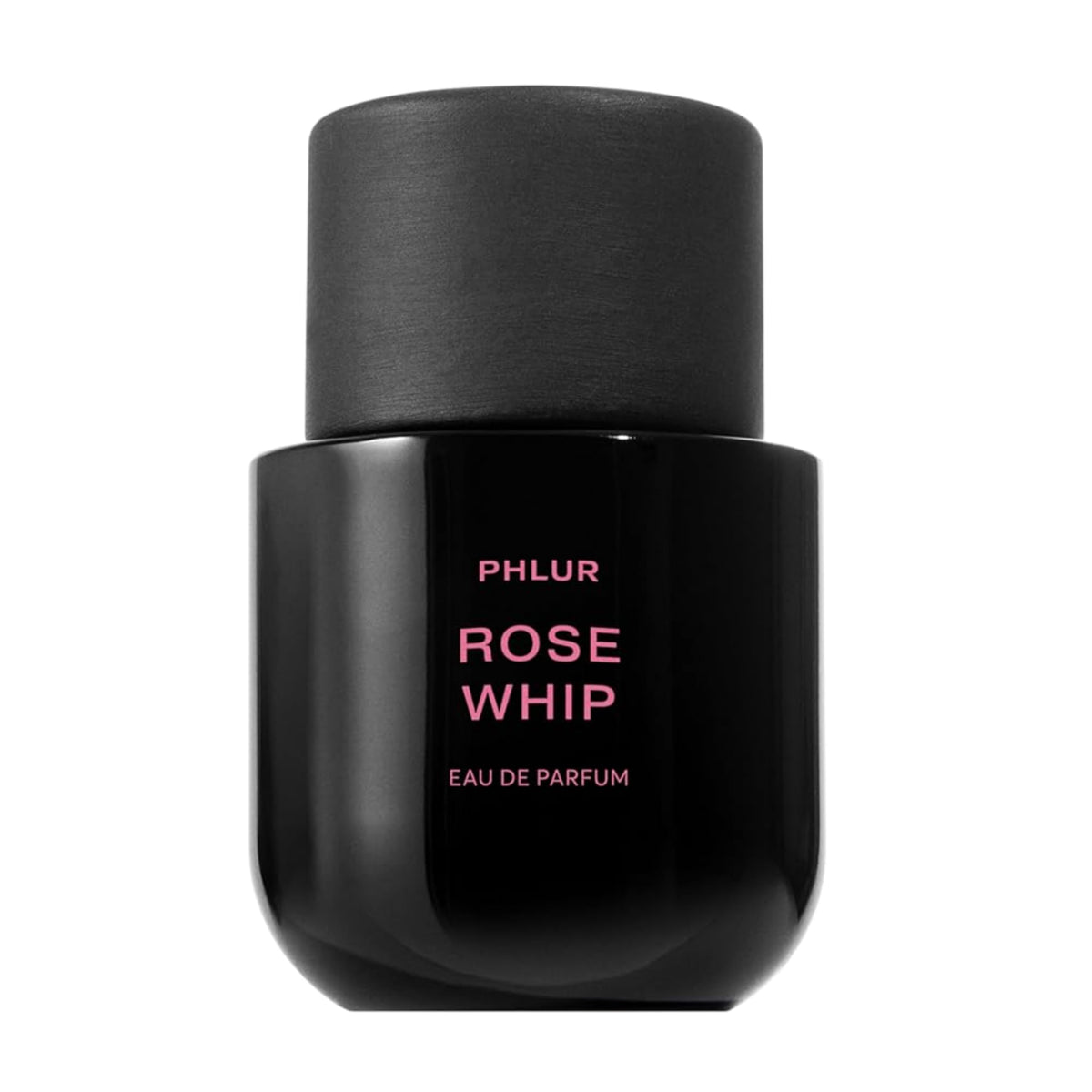 PHLUR Rose Whip bottle with cap highlights premium design and travel-friendly elegance.