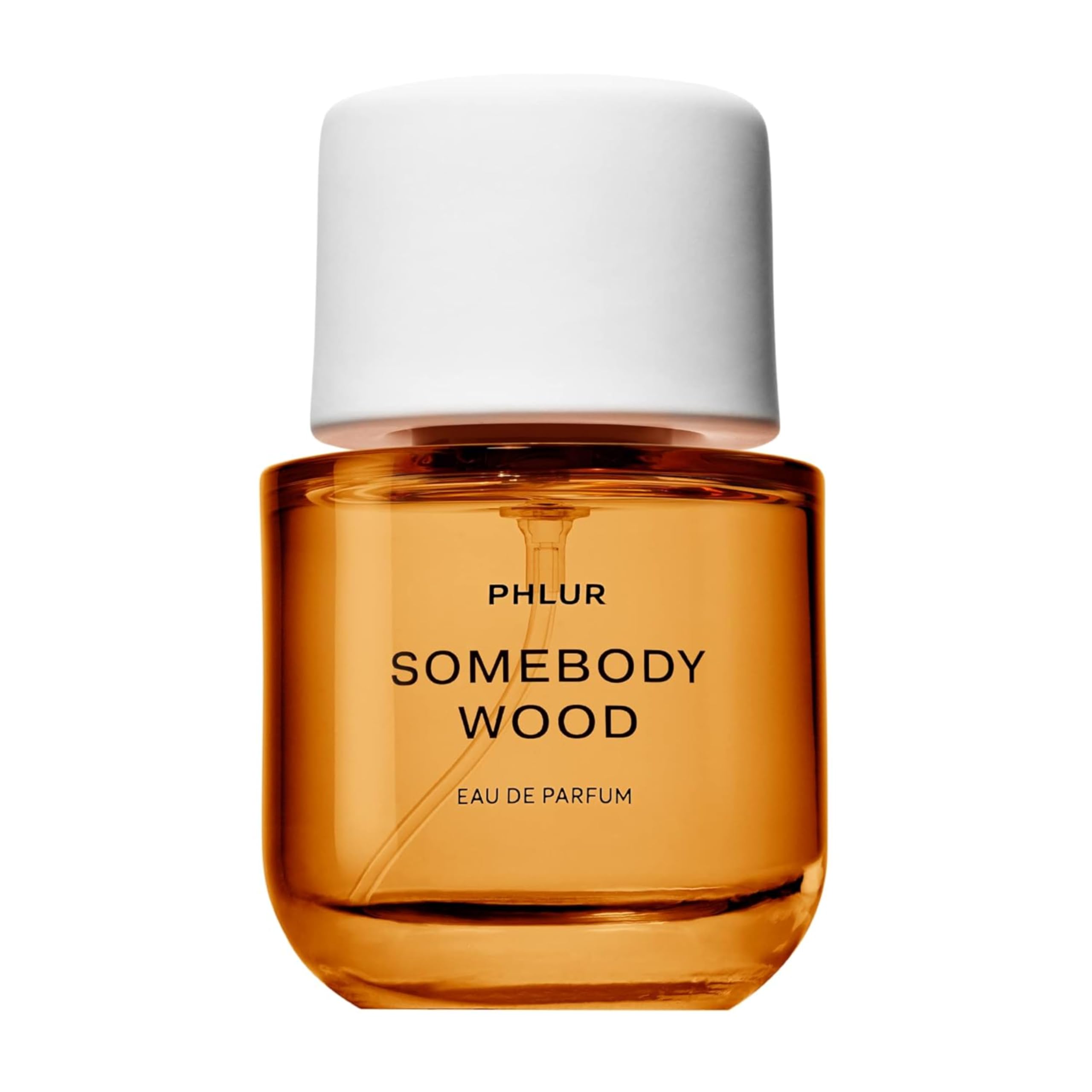PHLUR Somebody Wood bottle front, stylish premium design for everyday wear