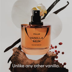 PHLUR Vanilla Skin top notes with pink pepper for a bold opening.