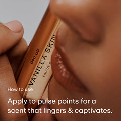 PHLUR Vanilla Skin transparency label with ingredient list