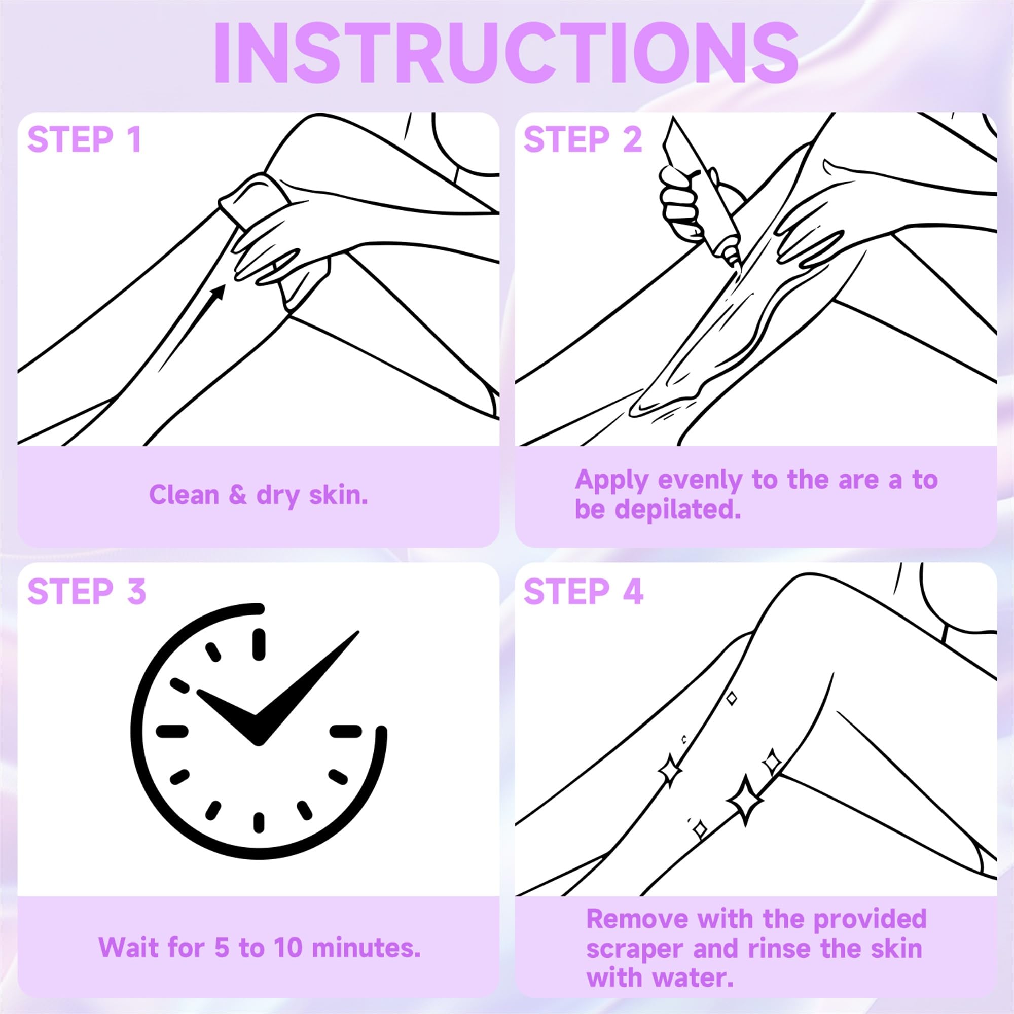 PHOFAY applications on arms and legs, suitable for underarms and bikini lines.