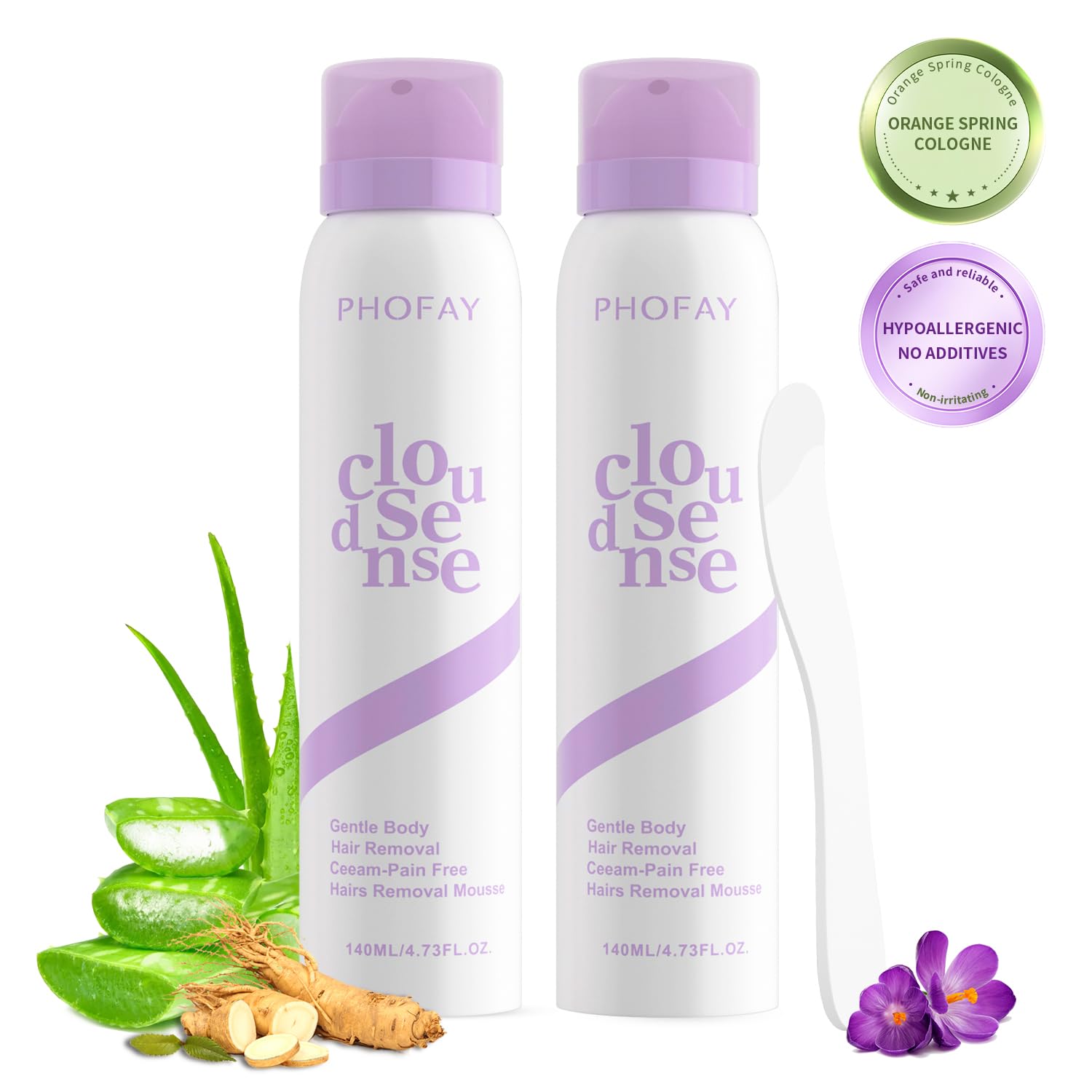 PHOFAY gentle citrus fragrance enhances the depilation experience.