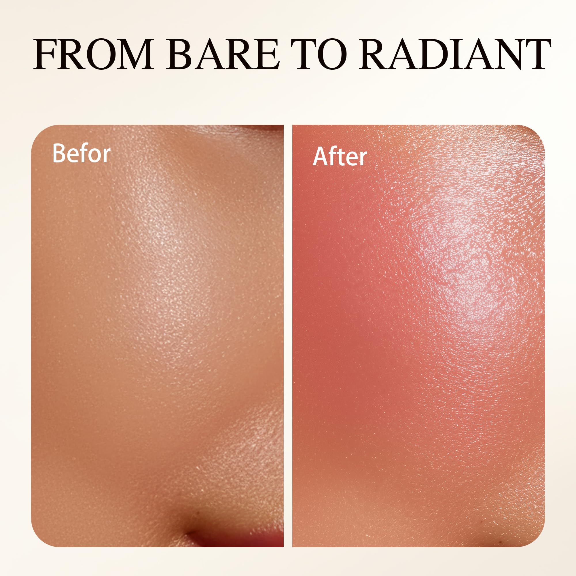 PHOFAY Luminous Blush evening glam look for radiant cheeks.